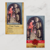 アンティークワインセラー赤ワックスシールモノグラム 名刺 (正面/裏面)