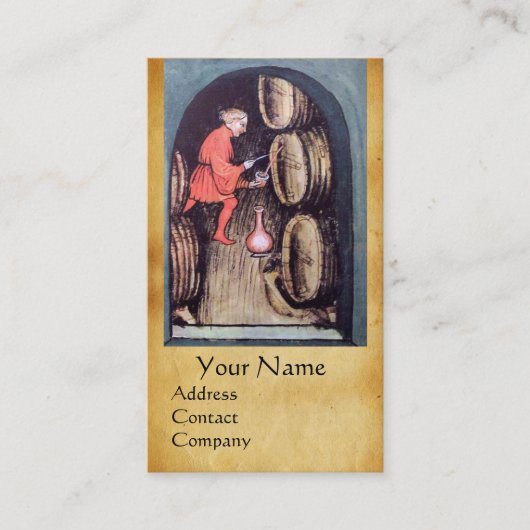 アンティークワインセラー赤ワックスシールモノグラム 名刺 (正面)