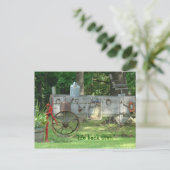 アンティークワゴンおよび供給はがきカスタマイズ-  ポストカード (スタンド正面)