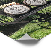 アンティークワゴンとバーボンバレル ポスター (角)