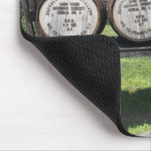 アンティークワゴンとバーボンバレル マウスパッド (コーナー)