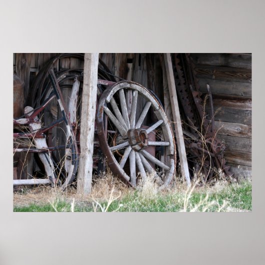 アンティークワゴンホイール ポスター (正面)