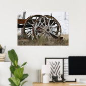 アンティークワゴンホイール ポスター (ホームオフィス)
