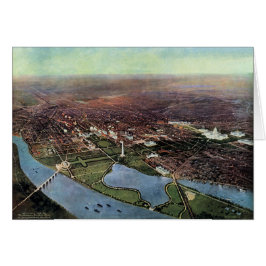 アンティークワシントンDCとポトマック川の地図