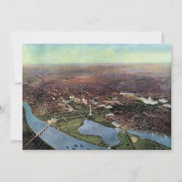 アンティークワシントンDCとポトマック川の地図