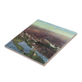 アンティークワシントンDCとポトマック川の地図 タイル (側面)