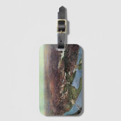 アンティークワシントンDCとポトマック川の地図 ラゲッジタグ (正面縦)