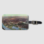 アンティークワシントンDCとポトマック川の地図 ラゲッジタグ (正面横)