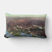 アンティークワシントンDCとポトマック川の地図 ランバークッション (正面)