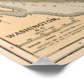 アンティークワシントンDCの地図 ポスター (角)