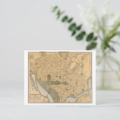 アンティークワシントンDCの地図 ポストカード (スタンド正面)