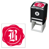 アンティークワックスシールモノグラムクラシックイニシャルレター セルフインキングスタンプ (インサイチュ)