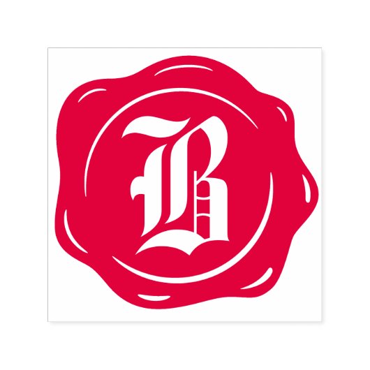 アンティークワックスシールモノグラムクラシックイニシャルレター セルフインキングスタンプ (デザイン)