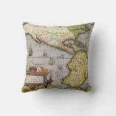 アンティークワールドマップザアメリカバイアブラハム・オルテリウス クッション (裏面)