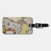 アンティークワールドマップザアメリカバイアブラハム・オルテリウス ラゲッジタグ (正面横)