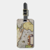 アンティークワールドマップザアメリカバイアブラハム・オルテリウス ラゲッジタグ (正面縦)