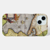 アンティークワールドマップザアメリカバイアブラハム・オルテリウス Case-Mate iPhoneケース (裏面 (横))