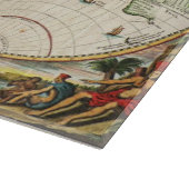 アンティークワールドマップツー半球レアヴィンテージアート カッティングボード (角)