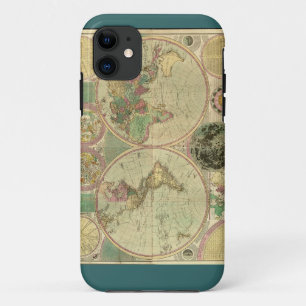 アンティークワールドマップバイキャリントンボーレス1780年頃 iPhone 11 ケース