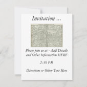 アンティークワールドマップバイセバスチャンミュンスターサーカ1560 招待状 (裏面)