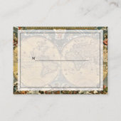 アンティークワールドマップホワイト#2座席表 プレイスカード (裏面)