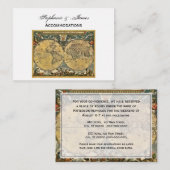 アンティークワールドマップホワイトBG宿泊施設 エンクロージャーカード (正面/裏面)