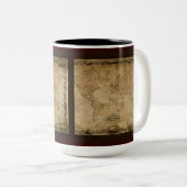 アンティークワールドマップマグシリーズ ツートーンマグカップ (正面右)