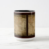 アンティークワールドマップマグシリーズ ツートーンマグカップ (中央)