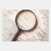 アンティークワールドマップラッピング紙シート ラッピングペーパーシート (正面3)