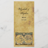 アンティークワールドマップ動揺して#2のメニューカード メニュー (裏面)