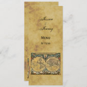 アンティークワールドマップ動揺して#3のメニューカード メニュー (正面/裏面)