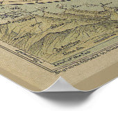 アンティークワールドマップ・オブ・ザ・セミフェレスヴィンテージスタイル ポスター (角)