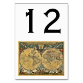 アンティークワールドマップ、白BGテーブル番号 テーブルナンバー (裏面)