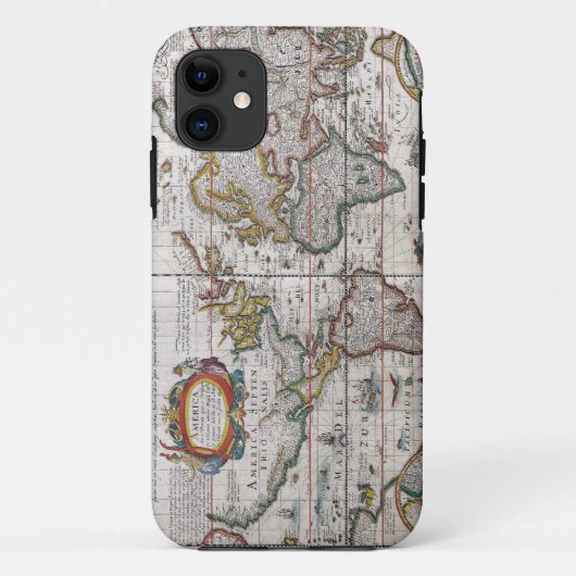 アンティークワールドマップiPhoneケース Case-Mate iPhoneケース (裏面)
