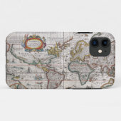 アンティークワールドマップiPhoneケース Case-Mate iPhoneケース (裏面(横))