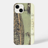 アンティークヴィンテージの地図イリノイ州1867 iPhoneケース (裏面)