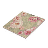 アンティークヴィンテージの花と花びらオンダマスク紙 タイル (側面)