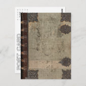 アンティークヴィンテージの表紙(金属製の蝶番付き) ポストカード (正面/裏面)