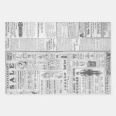 アンティークヴィンテージアメリカ新聞広告 ラッピングペーパーシート (正面3)
