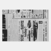 アンティークヴィンテージアメリカ新聞広告 ラッピングペーパーシート (正面)