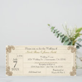 アンティークヴィンテージエレガレースのようントウェディング招待状 招待状 (スタンド正面)