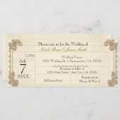 アンティークヴィンテージエレガレースのようントウェディング招待状 招待状 (正面/裏面)