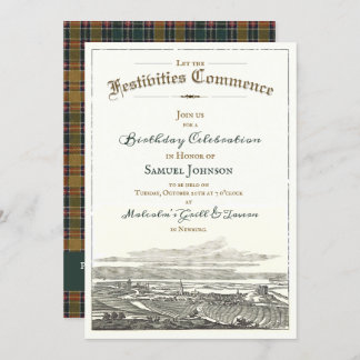 アンティークヴィンテージエレガントケルト誕生日招待状 招待状