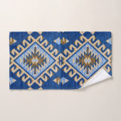 アンティークヴィンテージオリエンタルブルーベージュキリムトルコ バスタオルセット (ハンドタオル)