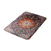 アンティークヴィンテージオリエンタル金ゴールドレッドペルシアラグ バスマット (アングル)