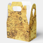 アンティークヴィンテージオールド金ゴールドワールドマップVII フェイバーボックス (オープン)