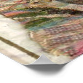 アンティークヴィンテージカップルバラ ガーリー ポスター (角)