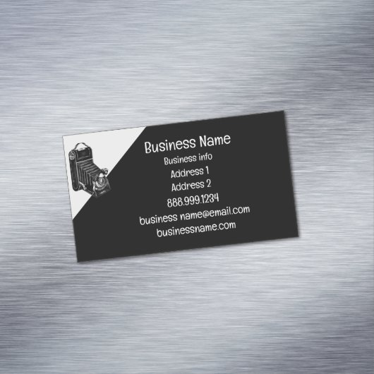 アンティークヴィンテージカメラの修復または保存 マグネット名刺 (インサイチュ)