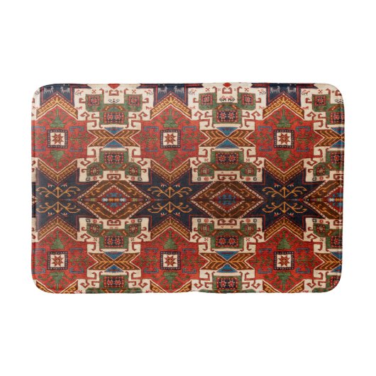 アンティークヴィンテージカラフルオリエンタルペルシャラグジュールバス バスマット (正面)