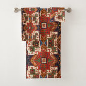 アンティークヴィンテージカラフルオリエンタルラグ風呂 バスタオルセット (インサイチュ)